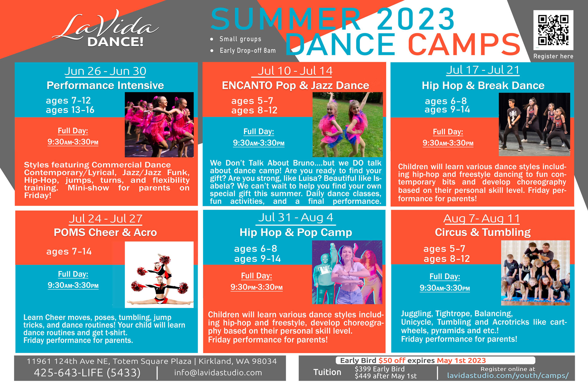 Youth Dance Camps LaVida Dance Studio Kirkland,WA